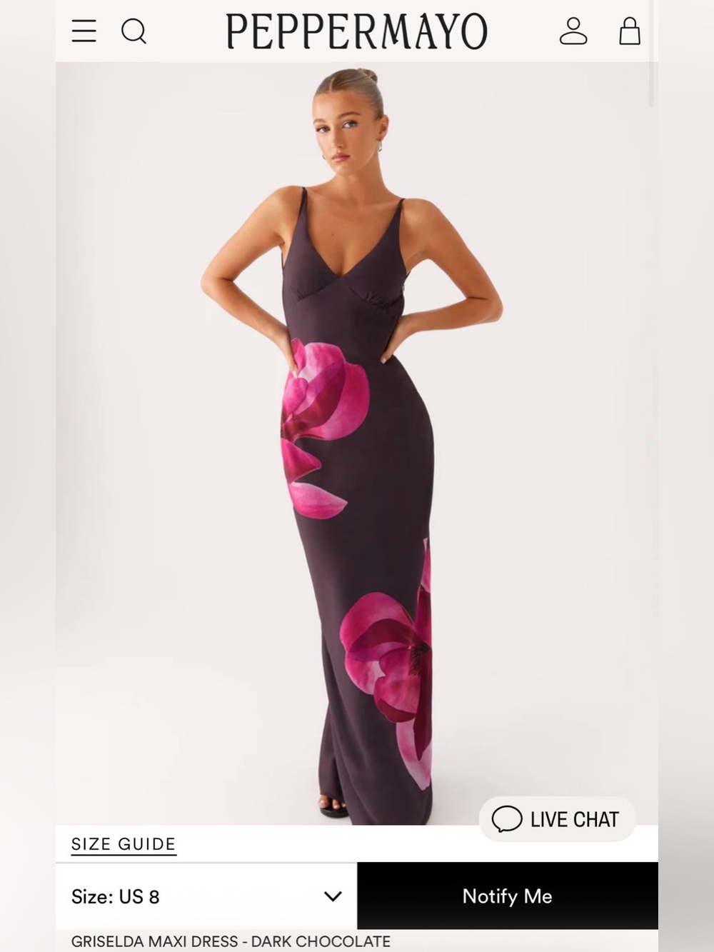 Griselda Maxi Dress - Dark Chocolate